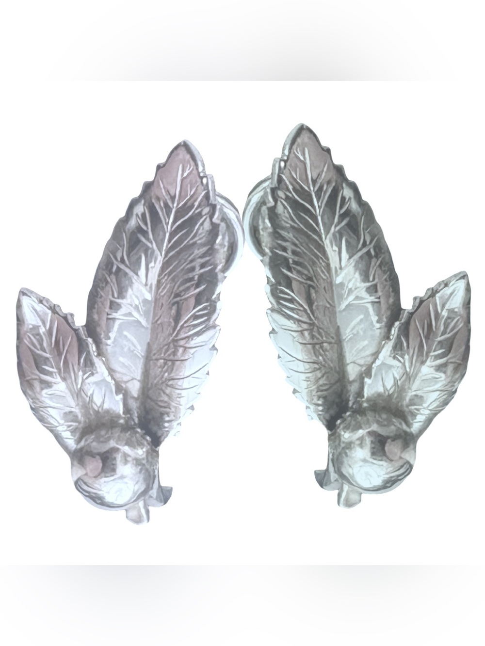 DANECRAFT 925 Sterling Silver Antique Art Deco Leaf Screw Back Earrings FIRM - Picture 9 of 10